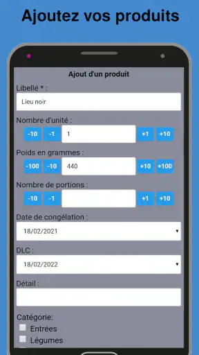 Frizor Gestion de congélateur screenshot