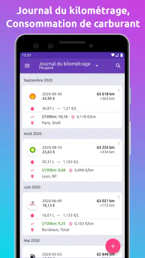 Fuelio : carburant et coûts screenshot