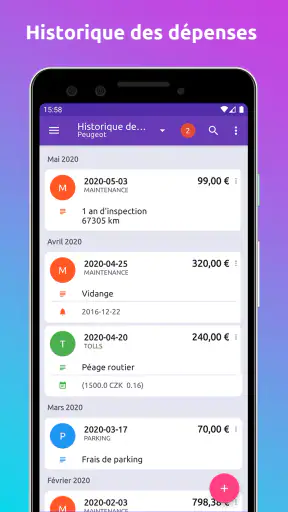 Fuelio : carburant et coûts screenshot