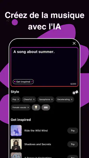 Générateur de musique IA Waazy screenshot