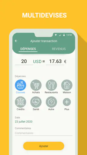 Gestion budget - dépenses screenshot