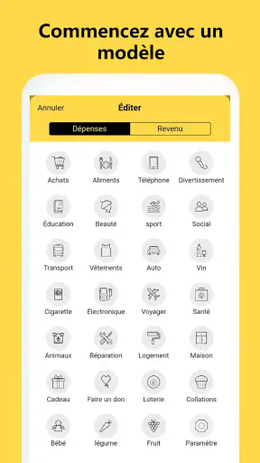 Gestion budget et dépenses screenshot