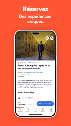 GetYourGuide : tours & billets screenshot