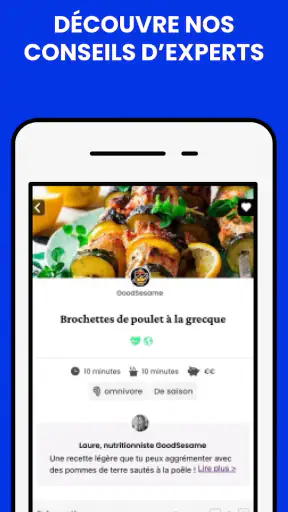 GoodSesame, recette healthy screenshot