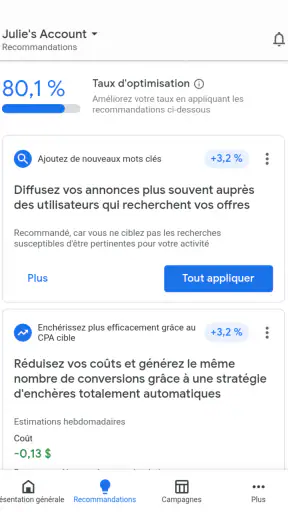 Google Ads screenshot