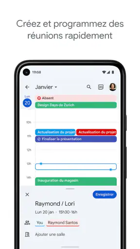 Google Agenda screenshot