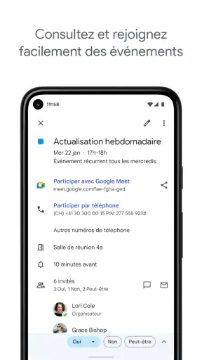Google Agenda screenshot
