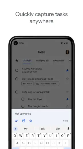 Google Tasks screenshot