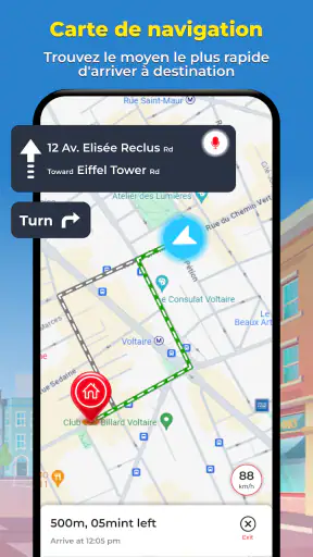 GPS Satellite Carte Navigation screenshot