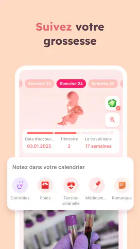 Grossesse: suivi & calendrier screenshot