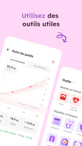 Grossesse: suivi & calendrier screenshot