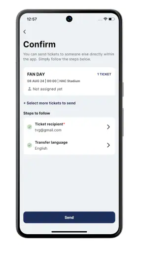 HAC Tickets screenshot