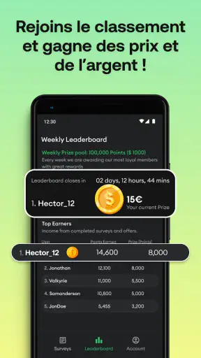 HeyCash : Sondages Rémunérés screenshot