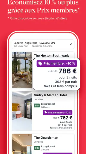 Hotels.com: Hôtels et Voyage screenshot