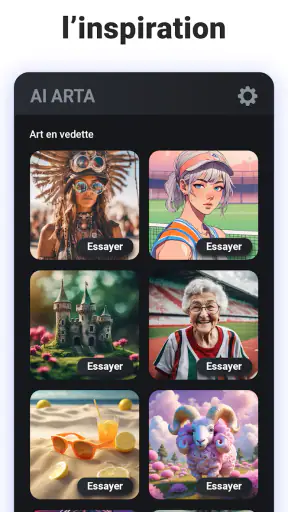 IA ARTA - Générateur d'art screenshot