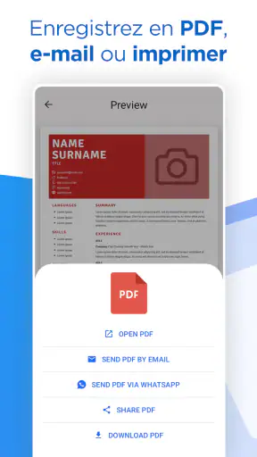 IA Constructeur de CV PDF screenshot