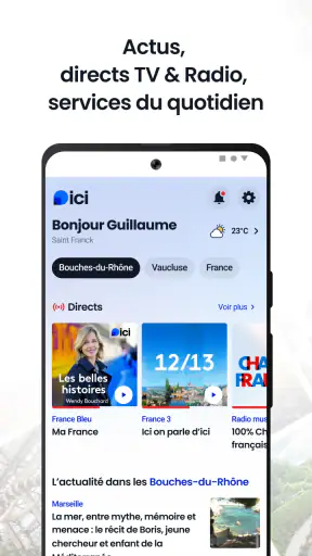 ici : actu locale, radio, TV screenshot