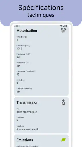 Immatriculation du véhicule screenshot