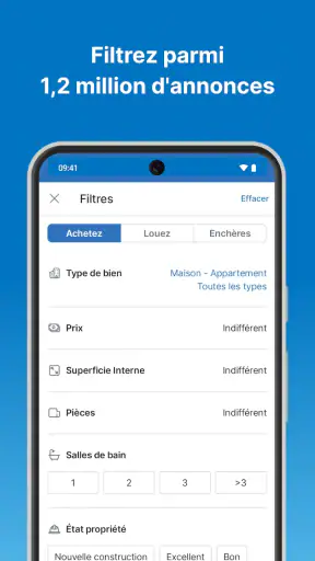 Indomio. Achat propriétés screenshot