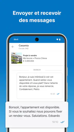 Indomio. Achat propriétés screenshot