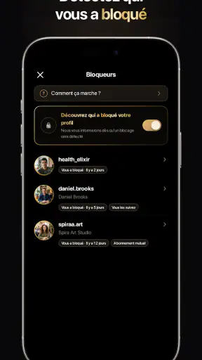 inProfile : Traqueur Profil screenshot