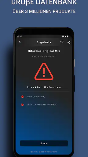 Insekten Lebensmittel Scanner screenshot