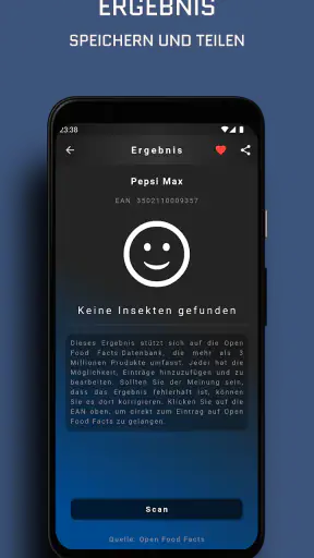Insekten Lebensmittel Scanner screenshot