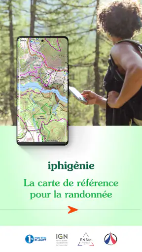 Iphigénie carte IGN hors ligne screenshot