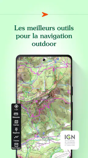 Iphigénie carte IGN hors ligne screenshot