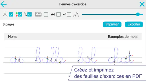 J'écris en cursive ! Ecole screenshot