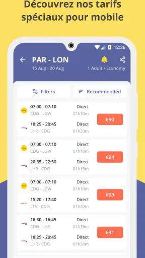 Jetcost : vols, hôtels, autos screenshot