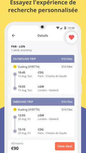 Jetcost : vols, hôtels, autos screenshot