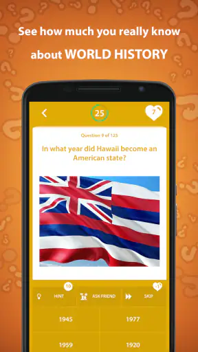 Jeu de quiz histoire screenshot