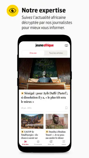 Jeune Afrique screenshot