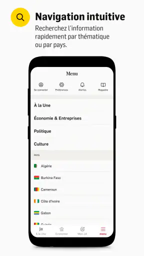 Jeune Afrique screenshot
