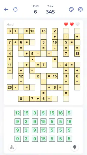 Jeux de maths - Crossmath screenshot