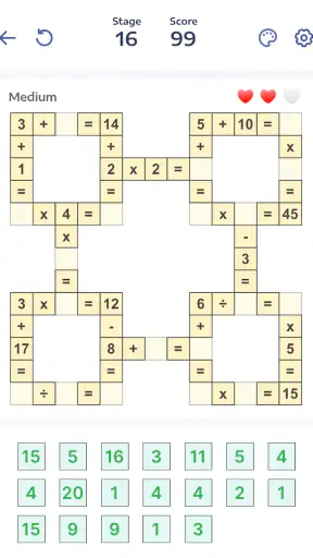 Jeux de maths - Crossmath screenshot
