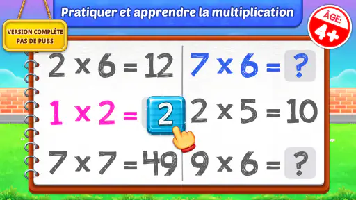 Jeux de multiplication enfants screenshot