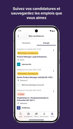 jobup.ch – Emplois en Romandie screenshot