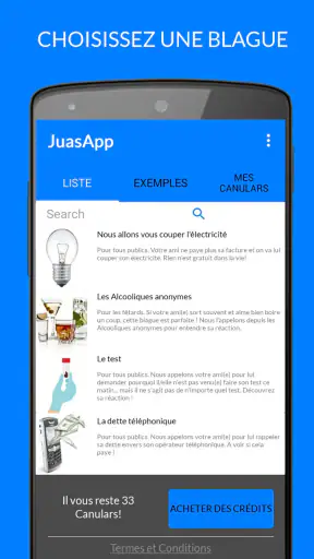 JuasApp-Canulars Téléphoniques screenshot