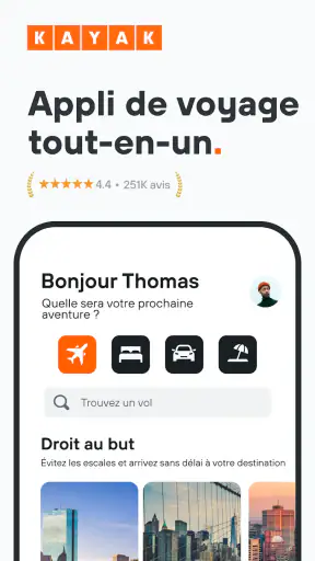 KAYAK : Vols, Hôtels, Voitures screenshot