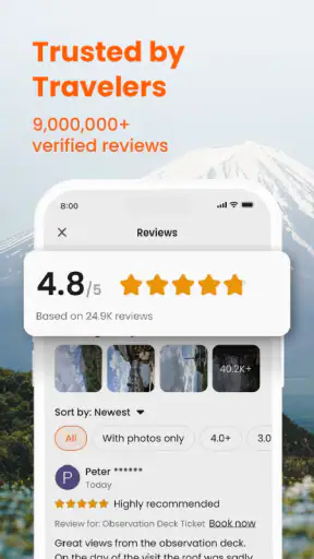 Klook screenshot