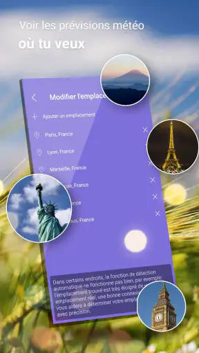 Radar météo et température screenshot