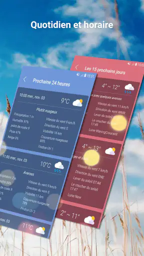 Radar météo et température screenshot