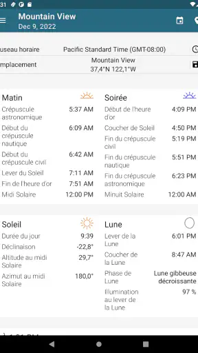 La position du soleil Pro screenshot