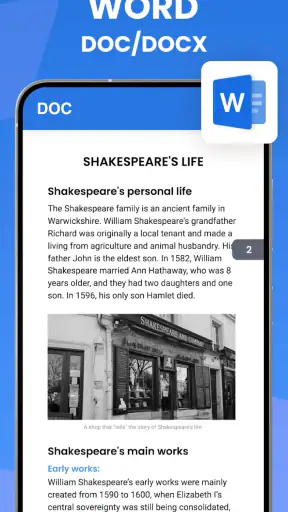 Lecteur de documents: PDF, DOC screenshot