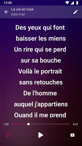 Lecteur de musique Mp3 Player screenshot