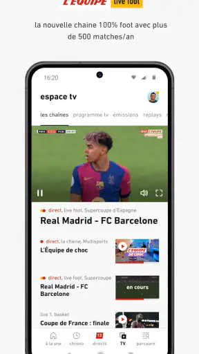 L’ÉQUIPE - actu, score, match screenshot