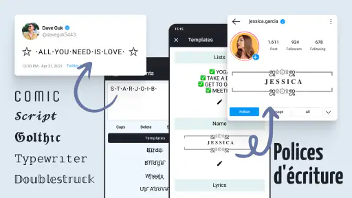 Lettre Fonts - Texte Stylisé screenshot