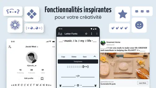 Lettre Fonts - Texte Stylisé screenshot
